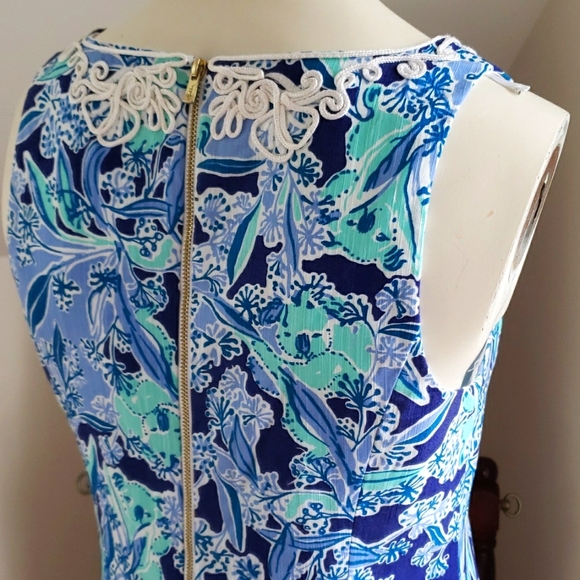 Lilly Pulitzer GABBY SHIFT Dress Royal Purple Koalafications Sleeveless Zip S 0 - Picture 9 of 16